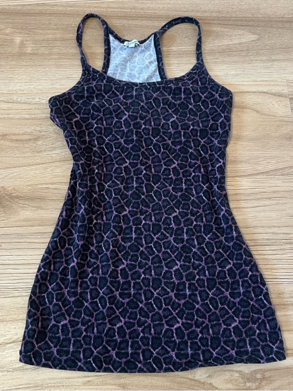 Y2K Kismet Black and Lavender Leopard Print Cami